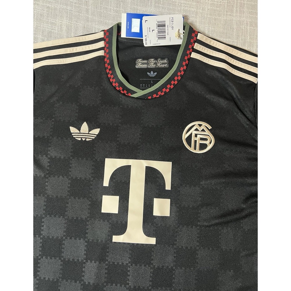 Adidas Originals FC Bayern Munich 25/26 Third Jersey Black KE6801 Mens Large NWT - Picture 6 of 12